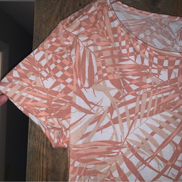 Women’s 0X ADORE ME 2-PC Top & Shorts Set SHADED PALMS Clay Tan Sleep Lounge NWT - Picture 4 of 16